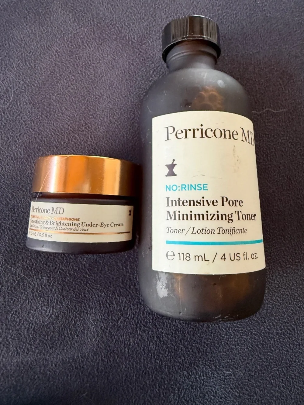 Perricone MD Pore Minimizing Toner + Brightening Under Eye Cream Bundle New